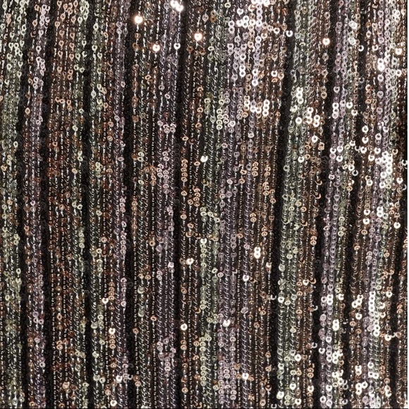 Stripe Sequin Ruffle Mini Dress- Comfy & Stretchy! - Picture 5 of 5